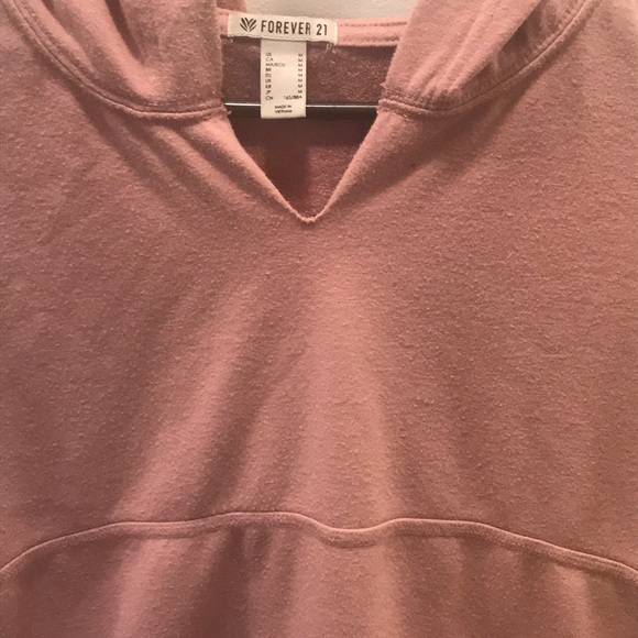 Forever 21 Active Blush Pink Cropped Hoodie - Picture 2 of 2
